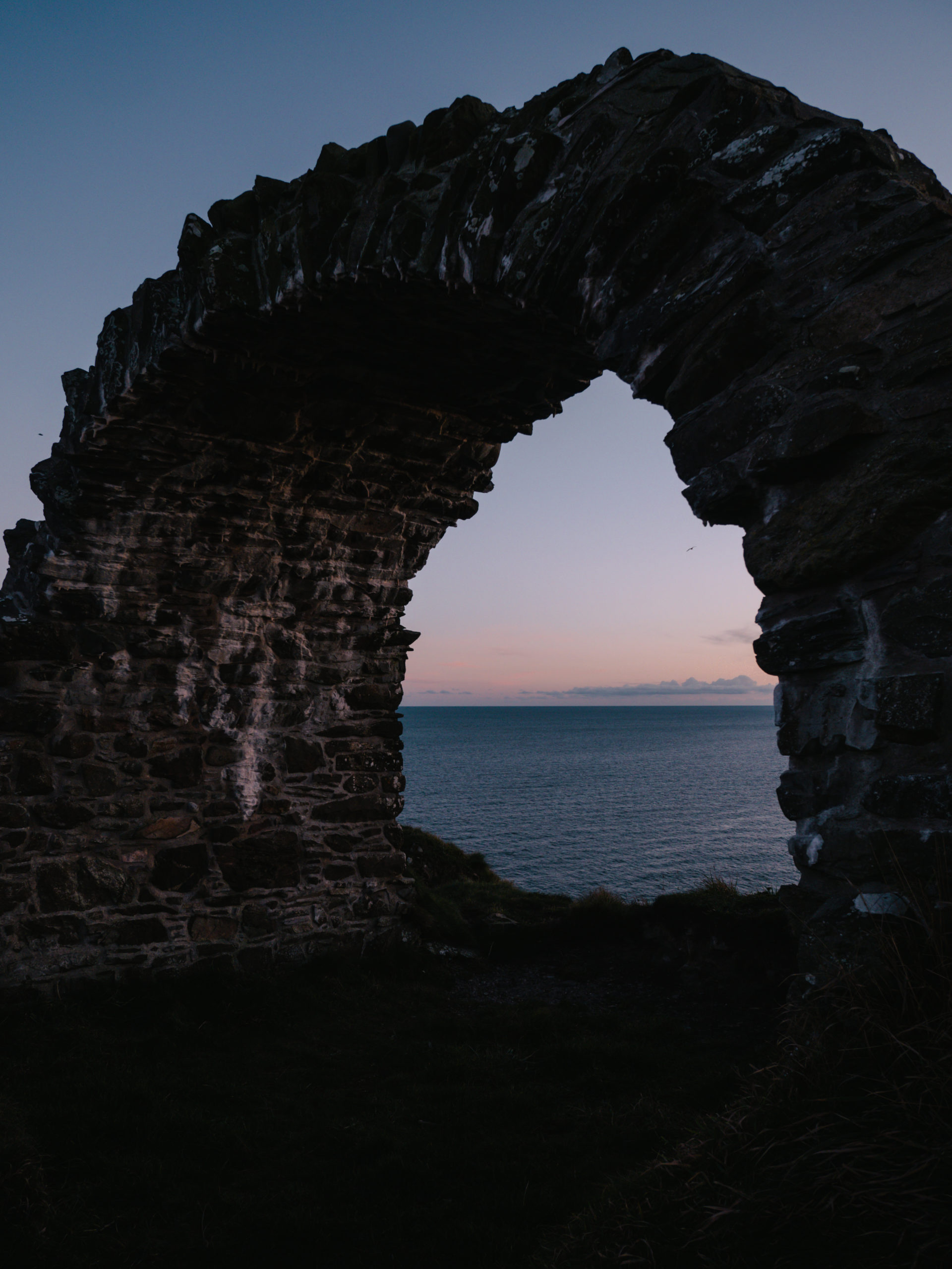 cruggleton castle scotland écosse promenage coucher de soleil mer