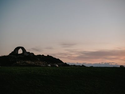 cruggleton castle scotland écosse promenage coucher de soleil