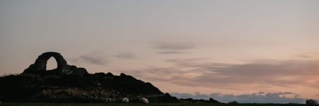 cruggleton castle scotland écosse promenage coucher de soleil